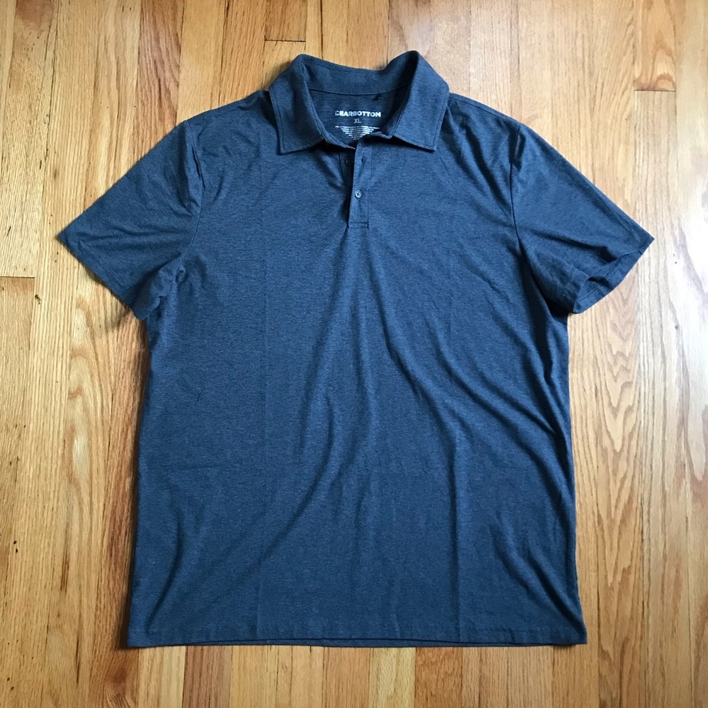 Bear Bottom Tech Men's Dark Gray Polo Shirt XL